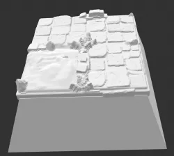 Base resin keycap with rock