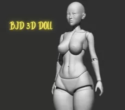 BJD DOLL 3D MODEL, BALL JOINTED DOLL, BJD, 3D BJD, BJD FOR PRINTING, 3D BJD FOR PRINTING