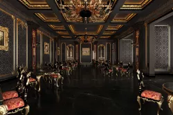 Classic Restaurant Interior Design Black