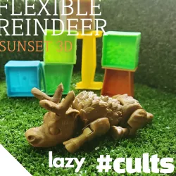 free now Articulated Frozen Reindeer-No Support-Jointed Figure