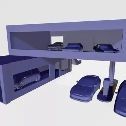 Garage Showroom for 1 64 diecast 3D print model