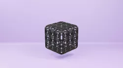 Geodesic CUBE - Blocks, Game Cube, Cool prints, Art, Geo-Cube High Poly