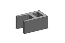 Open end concrete block for models