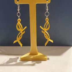 Squiggle people earrings