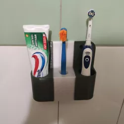 Stand for toothpaste and toothbrush