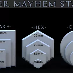 Standard bases(25,50,75,100mm/ Hex, round, oval, square, rectangle