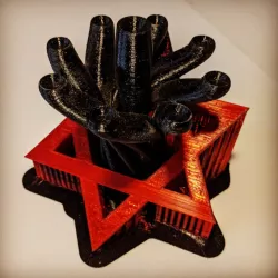 Star of David Menorah 2 Colors