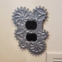 Steampunk Light Switch Cover - Gears
