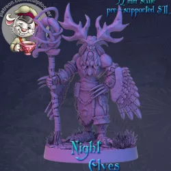 Stormrage Night Elf calm posed - 32mm scale printable miniature