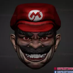 Super Mario Head Sculpt for Custum Action Figures