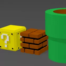 Super Mario Maker 2 desktop collection and pipe salt shaker