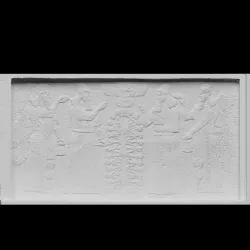 Symbolic scene, Assyrian relief