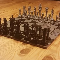 Tall classic chess pieces