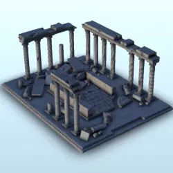 Temple in ruins 7 - DBA Flames of war Bolt Action Medieval Age of Sigmar Warhammer