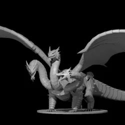 Three Headed Clockwork Dragon