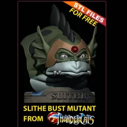 Thundercats Bust Slithe/Reptilio STL for 3D printing