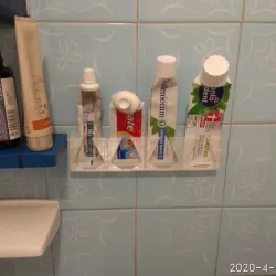 tooth paste holder