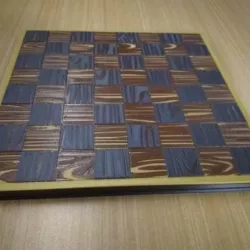 Travel-size Woodgrain Checkers Set