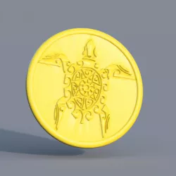Tribal turtle drinkcoaster