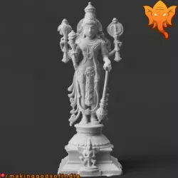 Vishnu the Preserver with Garuda (eagle) - Chola bronze style