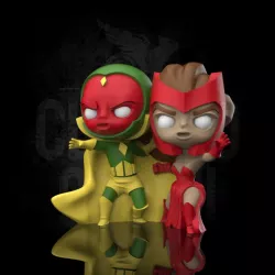 Vision & The Scarlet Witch chibi fan art