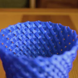 Weaved basket vase