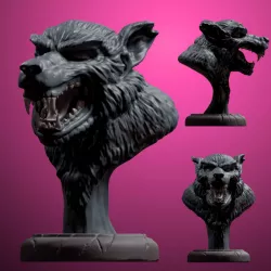 Werewolf bust