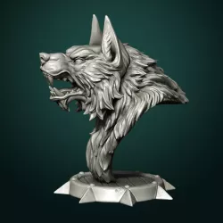 Werewolf bust pre-supported