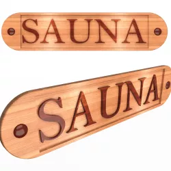 Wooden Sauna Sign