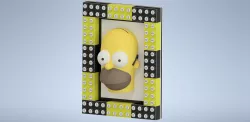 3D PICTURE HOMER SIMPSON LEGO