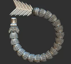 Articulated feathered dragon "Kukulkan".
