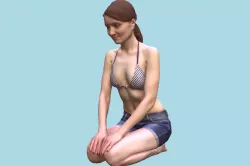 Beach Girl Sitting