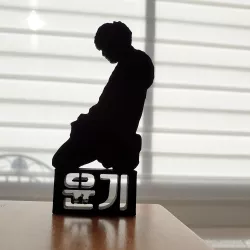 BTS member individual silhouette ornaments