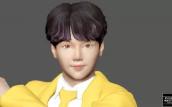 BTS SUGA - K POP KOREAN IDOL BIG HIT K-POP BOY GROUP 3D PRINT BUTTER DYNAMITE