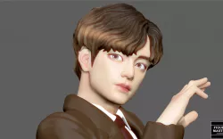 BTS V - K POP KOREAN IDOL BIG HIT K-POP BOY GROUP 3D PRINT