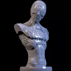 BUST Spiderman Miles Morales - Fanart