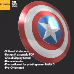 Captain America Shield - STL - 3D Files