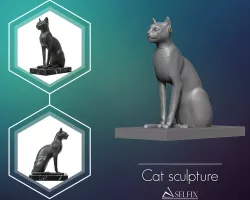 Cat Sculpture 3D print model