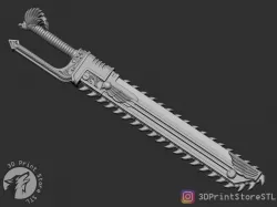 Chainsaw Sword from Space Marine - Fan Art 3D print model