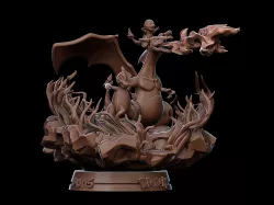 CHARIZARD DIOREMA 3D PRINTING