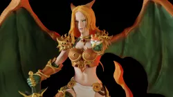 Charizard Girl Figure STL 3D print model