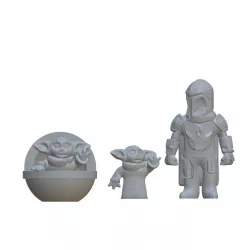 Chibi Grogu & Mandaloarian