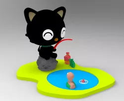 CHOCOCAT PESCANDO Amigo Hello Kitty 3D print model