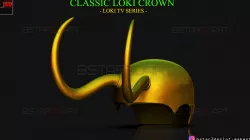 Classic Loki Helmet - Loki TV series - Marvel Comics 3D print model