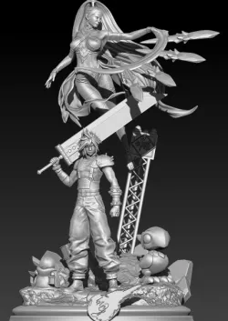 Cloud Strife Final Fantasy 7- Diorama