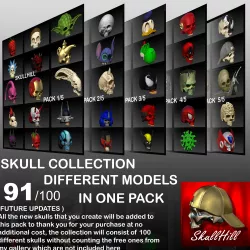COMPLETE COLLECTION OF SKULLS (update 91 different models)