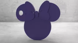 Customizable minnie mouse key chain