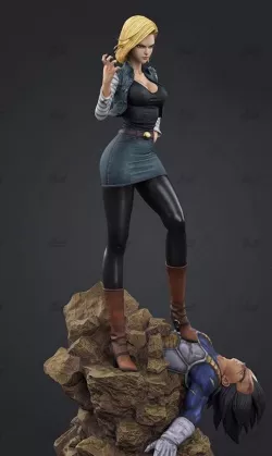 DBZ - Android 18 Vegetta Diorama  3D model