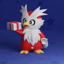 Delibird Pokemon Christmas Decoration Figure Toy Vinyl