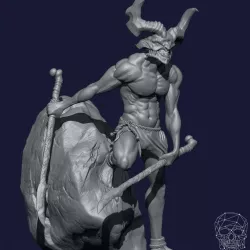 Demon warrior 3D print model